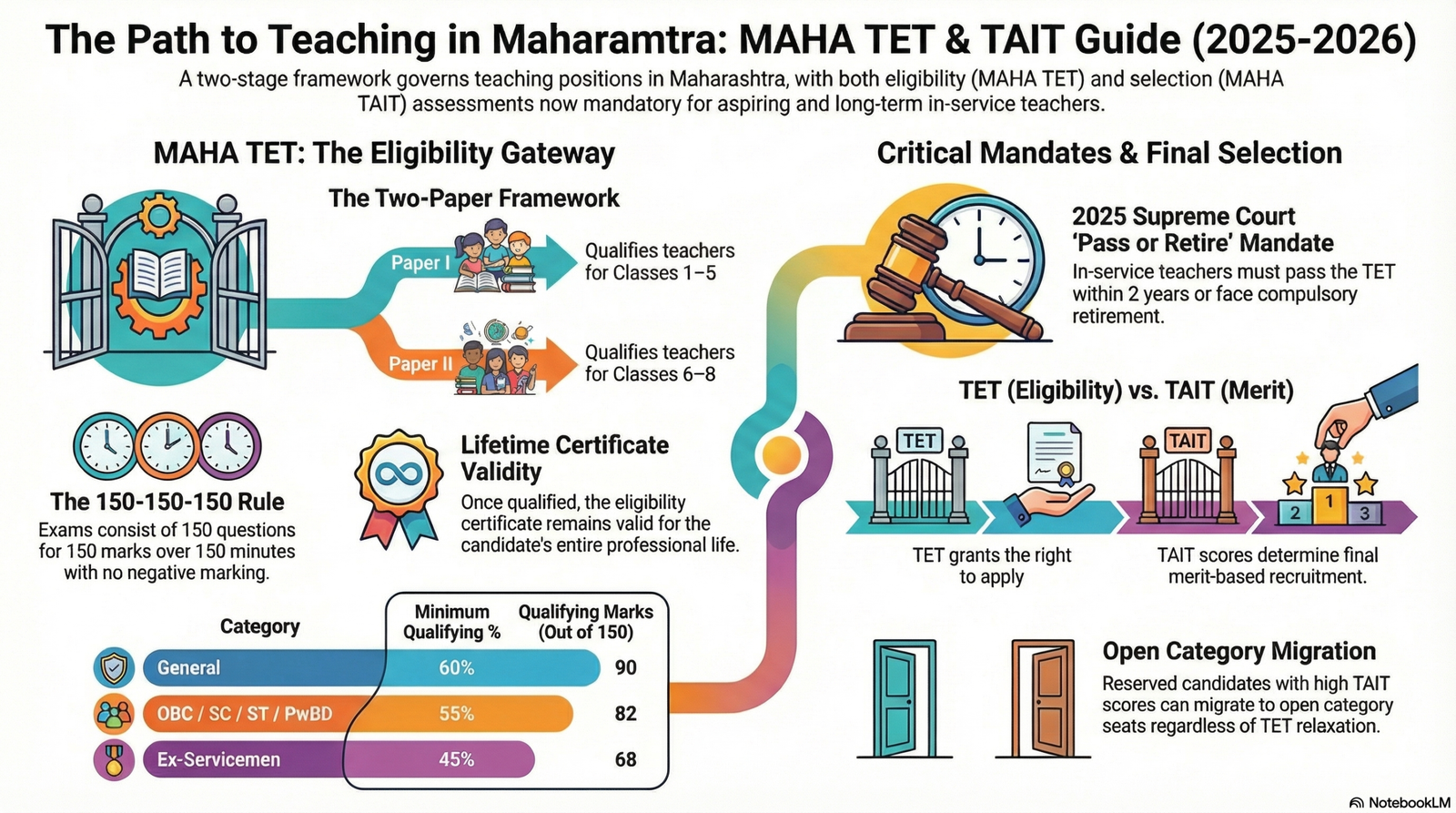 महाराष्ट्र शिक्षक भरती धोरण: पात्रता (TET) आणि गुणवत्ता (TAIT) मधील धोरणात्मक बदल (Strategic Whitepaper). OMSAIRAM OK OMSAIRAM OK