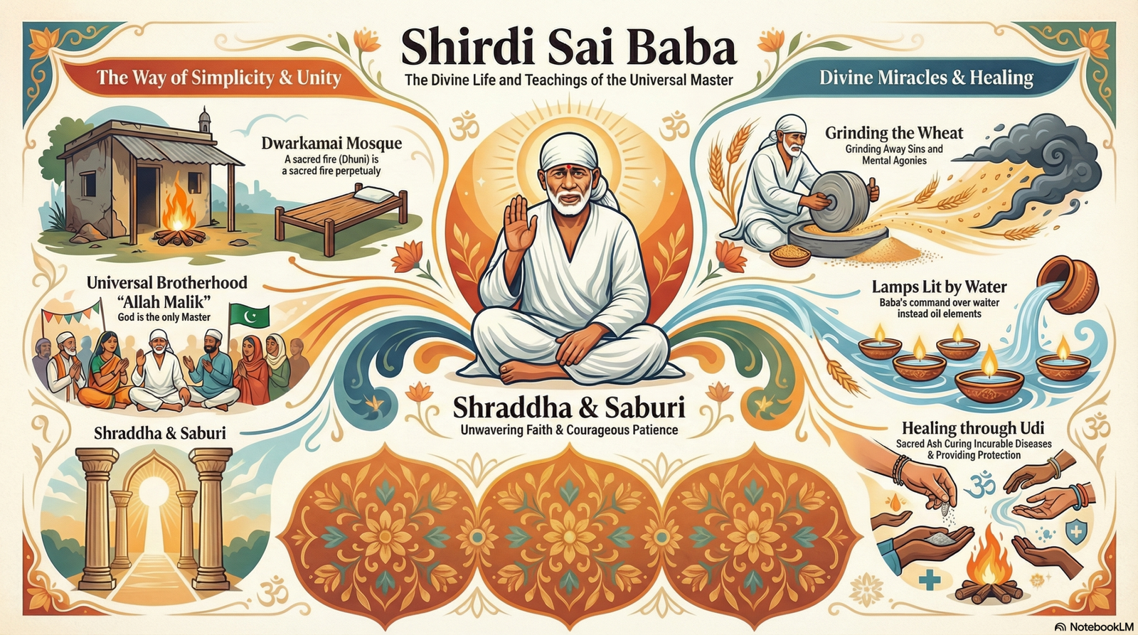 OMSAIRAM OK SAI SATCHARITRA ADHYA EK 01 OMSAIRAM OK: The Alchemy of Devotion: Lessons from Sai Baba’s Wheat Grinding Miracle…OMSAIRAM OK