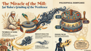 AI GEN IMAGE OF SAI BABA WITH MILL OMSAIRAM OK